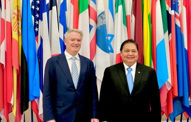 Berkumpul Sekjen OECD, Menko Airlangga Paparkan Perkembangan Aksesi Indonesia